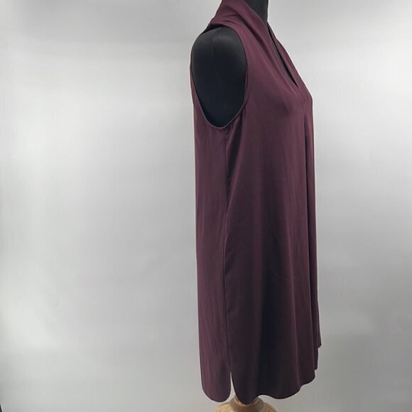𝅺aritzia Wilfred burgundy mini dress minimalist event holiday  sz xs - Picture 8 of 9